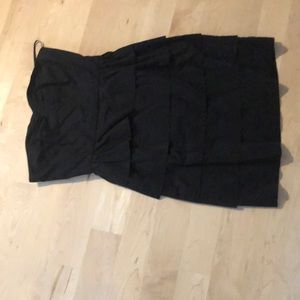 Jcrew Black ruffled cocktail dress